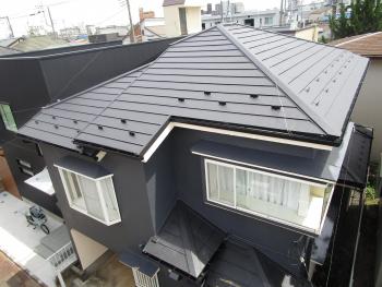 所沢市　屋根葺き替え　外壁塗装　ベランダ防水　施工後
