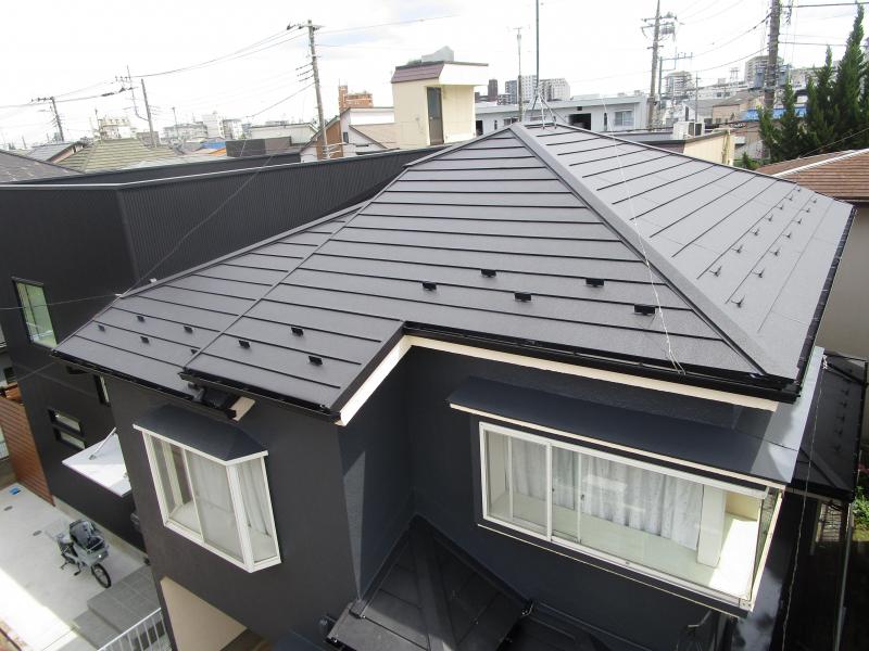所沢市　屋根葺き替え　外壁塗装　施工後