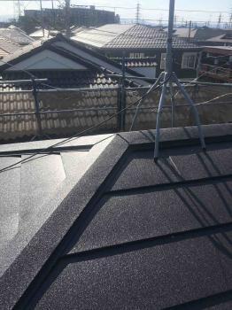 所沢市　スーパーガルベスト施工　棟板金設置